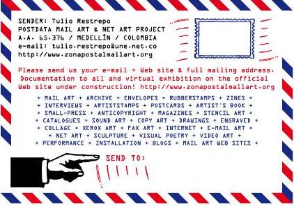 mail art info, medellin, colombia